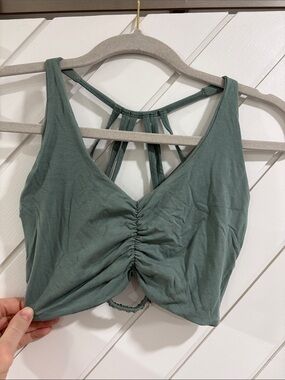 True Nature Sage Green Strappy Ruched Set